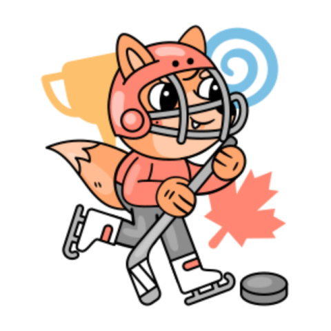 Ice hockey sticker