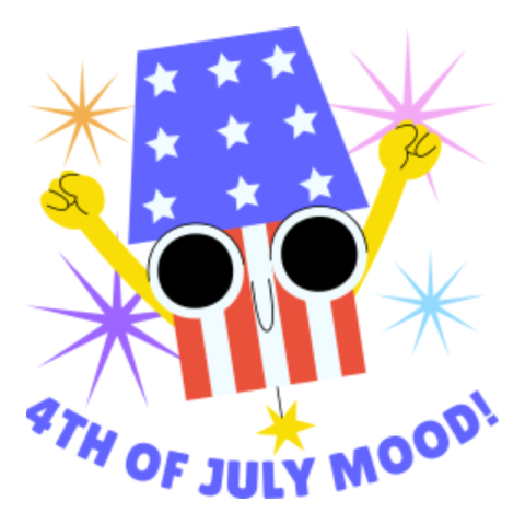 4th july sticker