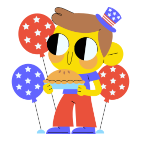 Pie sticker