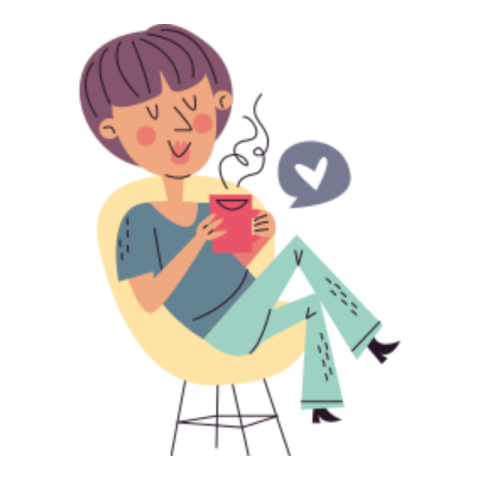 Coffee time sticker