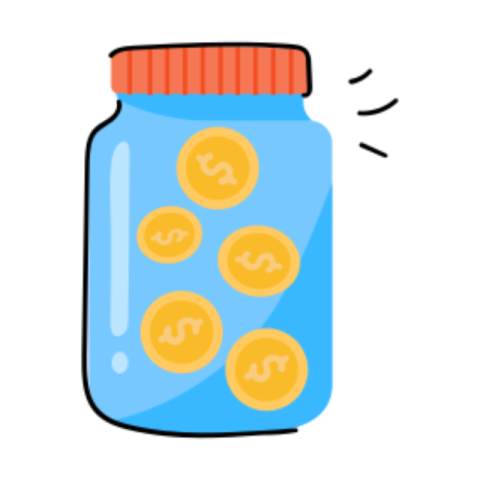 Saving money sticker
