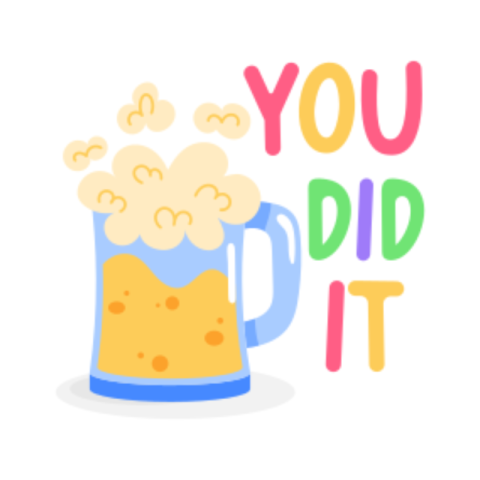 Beer mug sticker