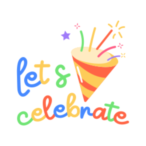 Celebrate sticker