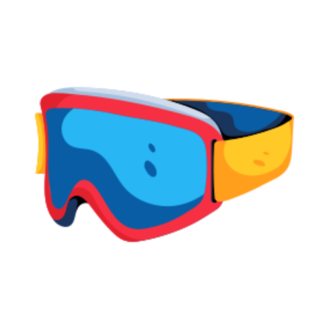 Ski goggles sticker