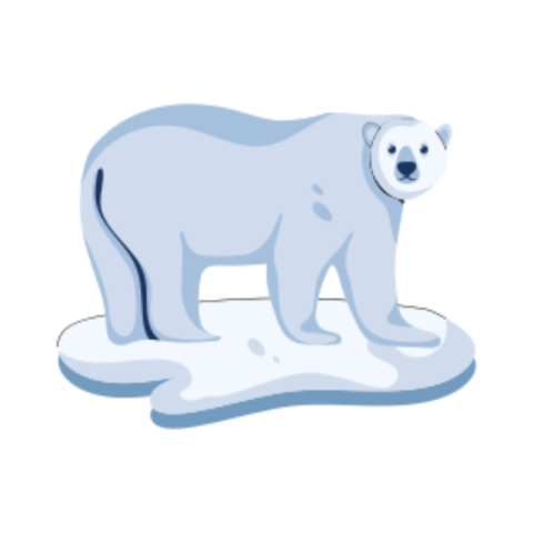 Polar bear sticker