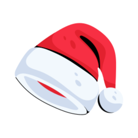 Santa hat sticker
