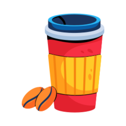 Takeaway coffee sticker