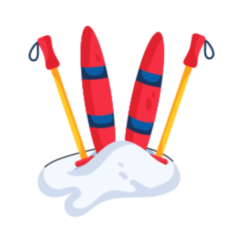 Ski equipment sticker