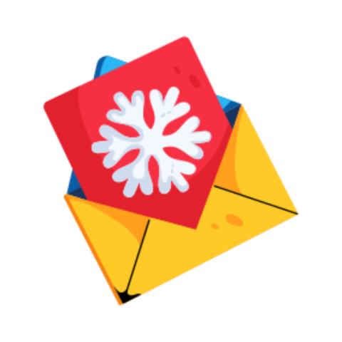 Christmas invitation sticker