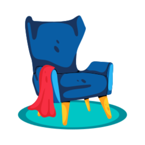Single sofa sticker