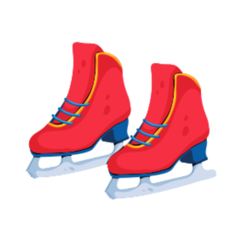 Ice skates sticker