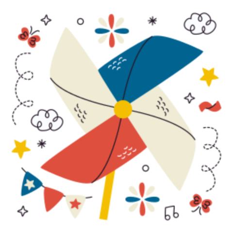 Pinwheel sticker