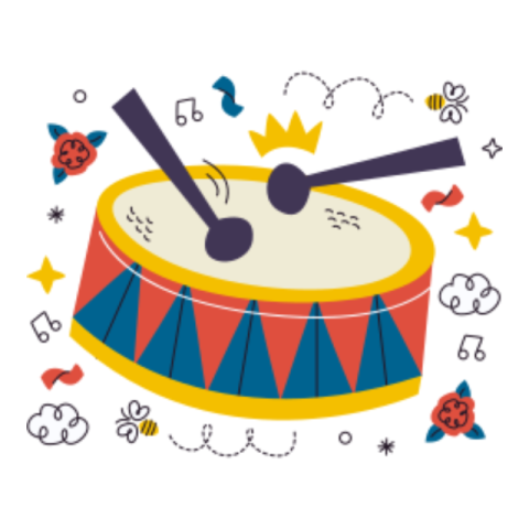 Drum sticker