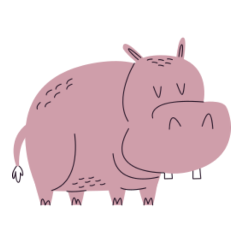 Hippopotamus sticker