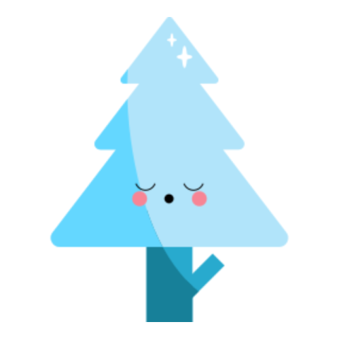 Pine tree sticker