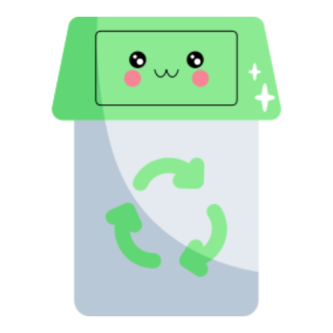 Recycable sticker