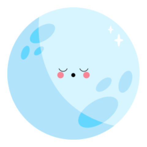 Moon sticker