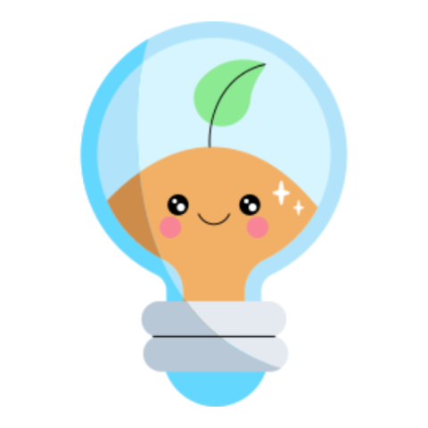 Light bulb sticker
