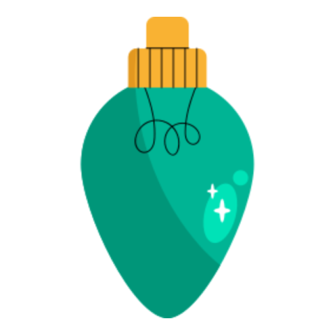 Christmas light sticker