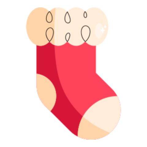 Christmas stocking sticker