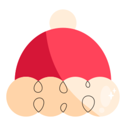 Christmas hat sticker