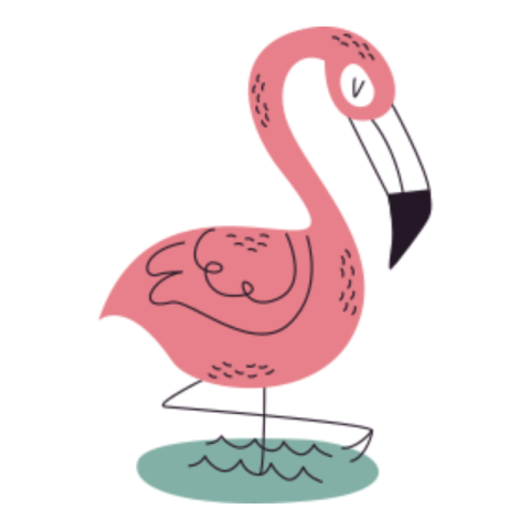 Flamingo sticker