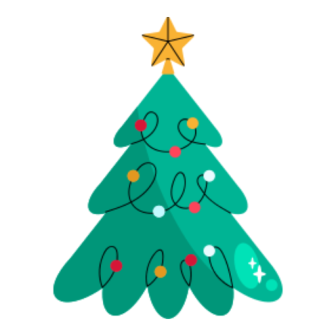 Christmas tree sticker