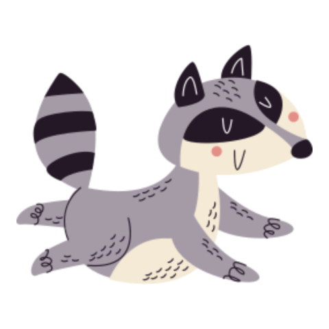 Raccoon sticker