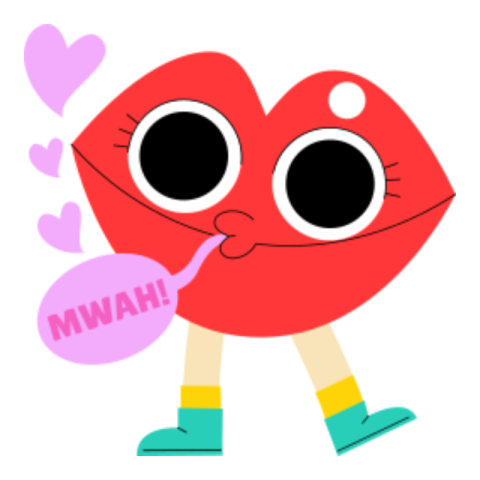 Kiss sticker 4