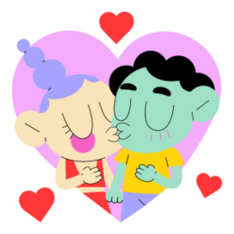 Kiss sticker