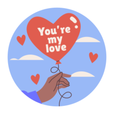 Balloon sticker