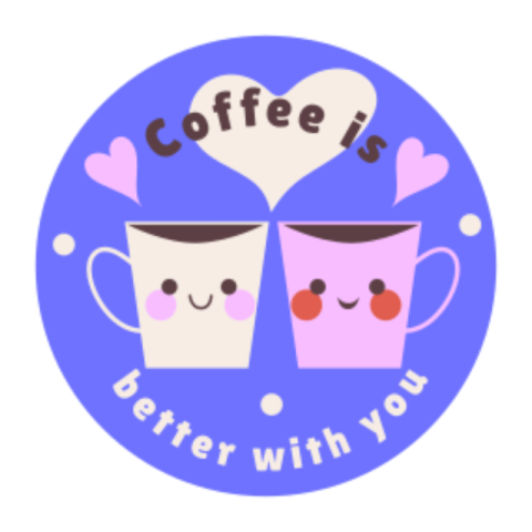 Coffee sticker