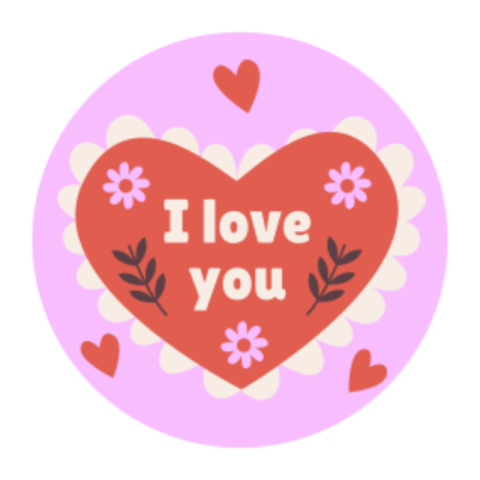 Heart sticker 2
