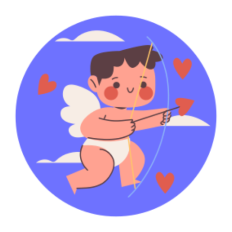 Cupid sticker