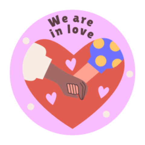 Heart sticker
