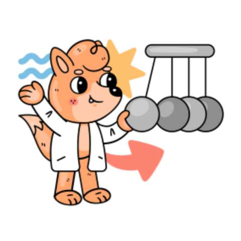 Newtons cradle sticker