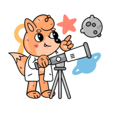 Telescope sticker
