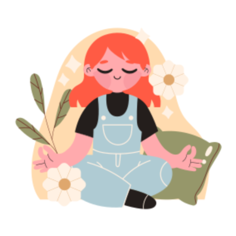 Meditation sticker