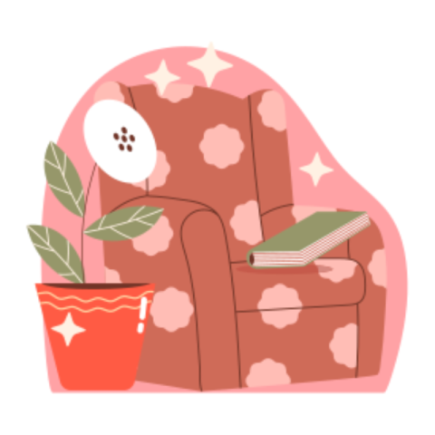 Armchair sticker