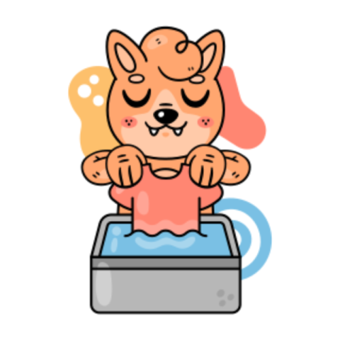 Laundry sticker