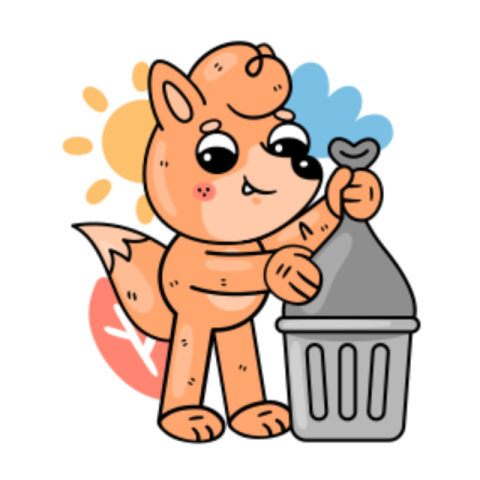 Trash sticker