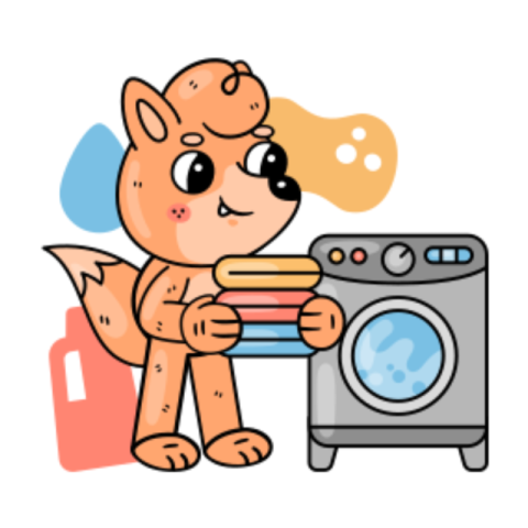 Laundry machine sticker