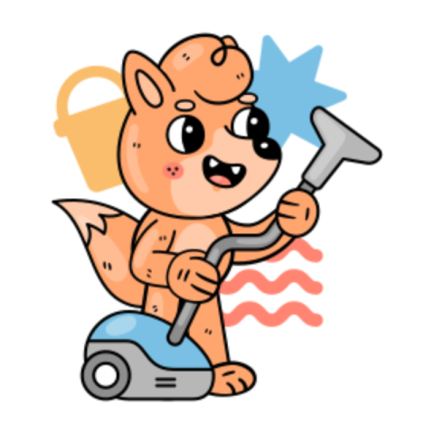 Vacuum cleaner sticker