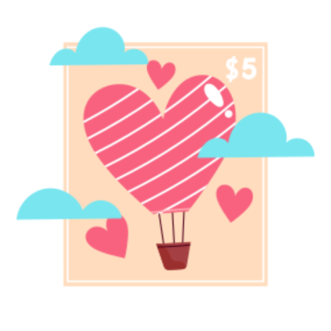 Stamp sticker