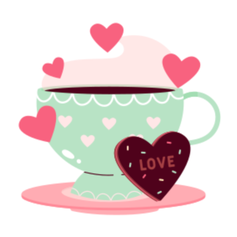 Coffee cup sticker
