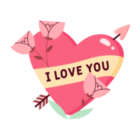 I love you sticker