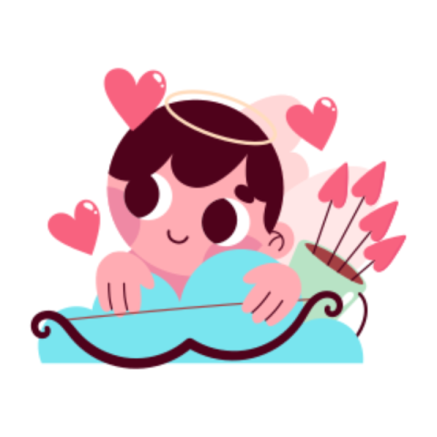 Cupid sticker