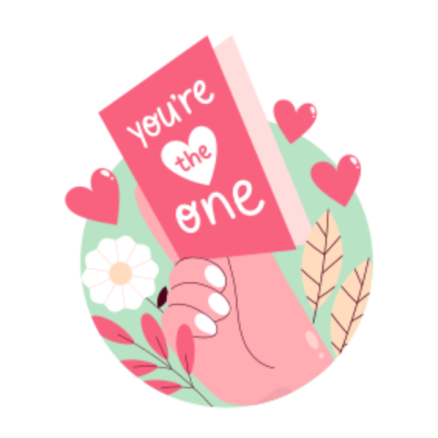 Valentines day sticker