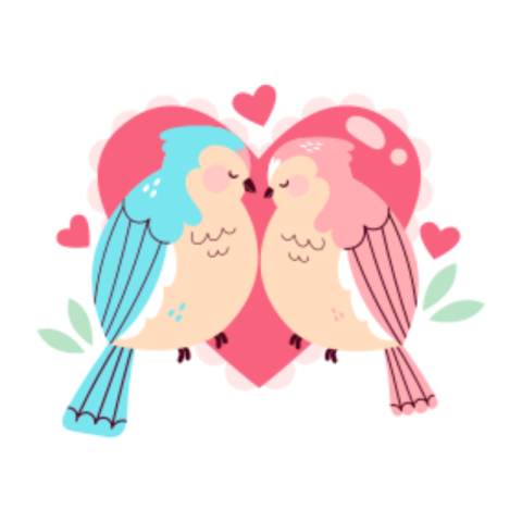 Love birds sticker