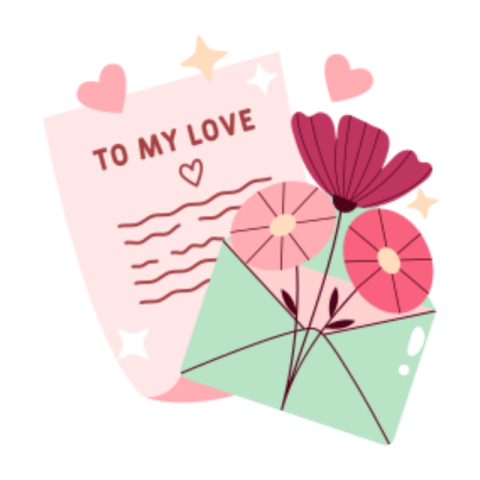 Love letter sticker